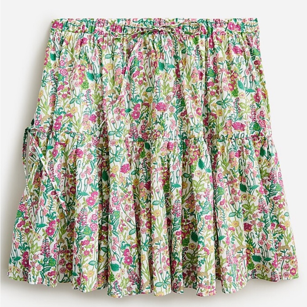 J Crew Tiered Mini Skirt in Liberty Fabric size L